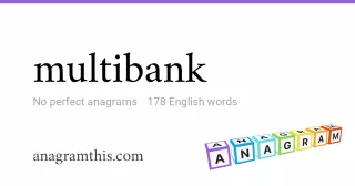 multibank - 178 English anagrams