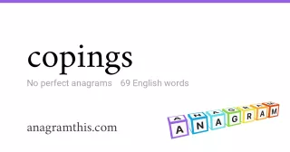 copings - 69 English anagrams