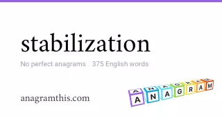 stabilization - 375 English anagrams