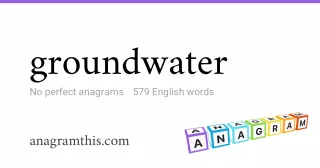 groundwater - 579 English anagrams