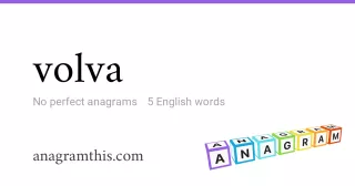 volva - 5 English anagrams