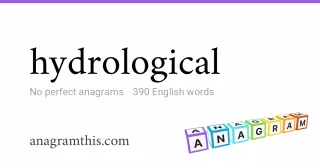 hydrological - 390 English anagrams