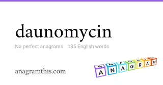 daunomycin - 185 English anagrams