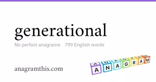 generational - 799 English anagrams