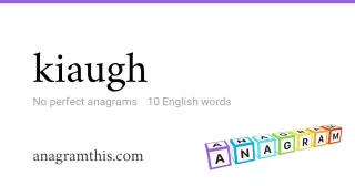 kiaugh - 10 English anagrams