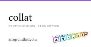 collat - 38 English anagrams