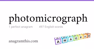 photomicrograph - 497 English anagrams