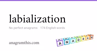 labialization - 174 English anagrams