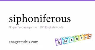 siphoniferous - 590 English anagrams