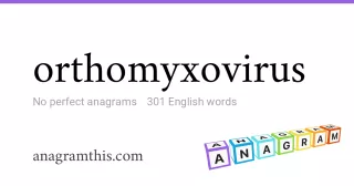 orthomyxovirus - 301 English anagrams