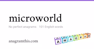 microworld - 101 English anagrams