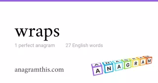 wraps - 27 English anagrams