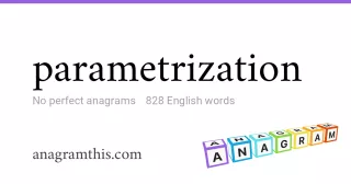 parametrization - 828 English anagrams