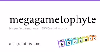 megagametophyte - 293 English anagrams