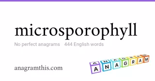 microsporophyll - 444 English anagrams